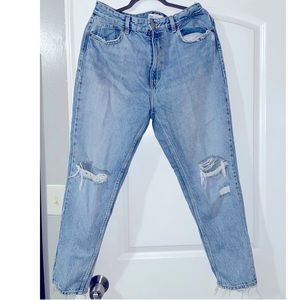 Used RIPPED MOM FIT JEANS